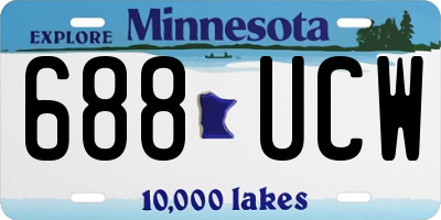 MN license plate 688UCW