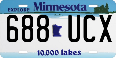 MN license plate 688UCX