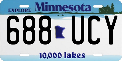 MN license plate 688UCY