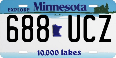 MN license plate 688UCZ