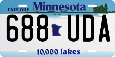 MN license plate 688UDA