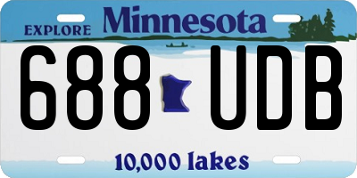 MN license plate 688UDB