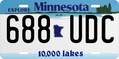 MN license plate 688UDC