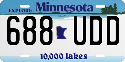 MN license plate 688UDD