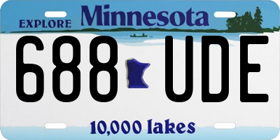 MN license plate 688UDE