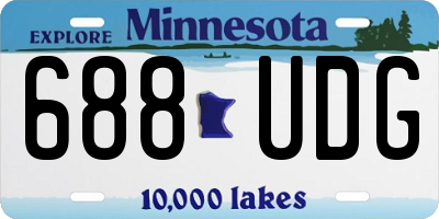 MN license plate 688UDG