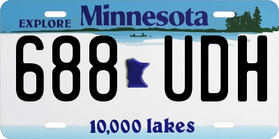 MN license plate 688UDH
