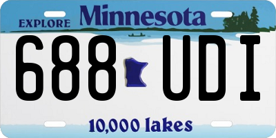 MN license plate 688UDI