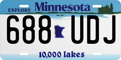 MN license plate 688UDJ
