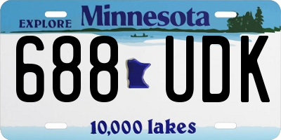 MN license plate 688UDK