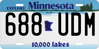MN license plate 688UDM
