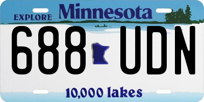 MN license plate 688UDN