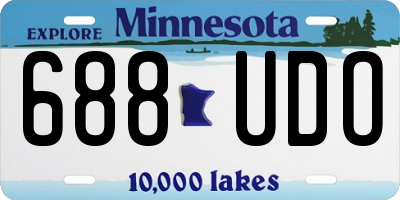 MN license plate 688UDO