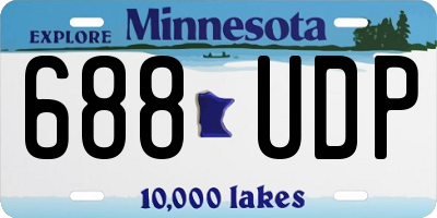 MN license plate 688UDP