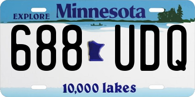 MN license plate 688UDQ