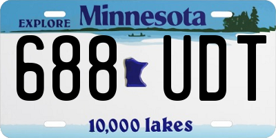 MN license plate 688UDT