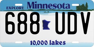 MN license plate 688UDV