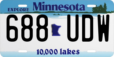 MN license plate 688UDW