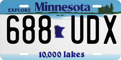 MN license plate 688UDX