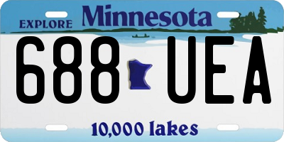 MN license plate 688UEA