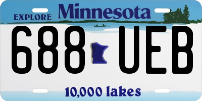 MN license plate 688UEB