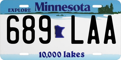 MN license plate 689LAA