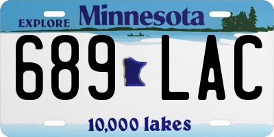 MN license plate 689LAC