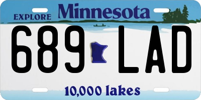 MN license plate 689LAD