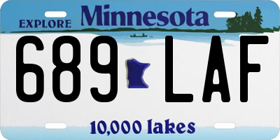 MN license plate 689LAF