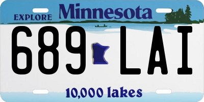 MN license plate 689LAI