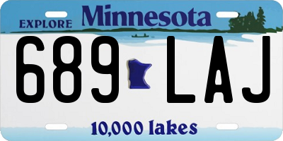 MN license plate 689LAJ