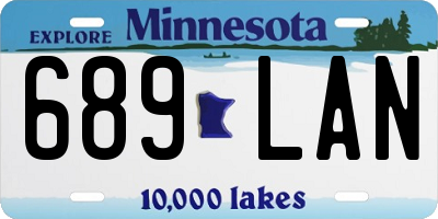 MN license plate 689LAN