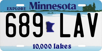 MN license plate 689LAV