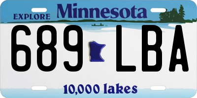 MN license plate 689LBA