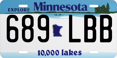 MN license plate 689LBB