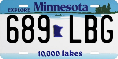 MN license plate 689LBG