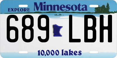 MN license plate 689LBH