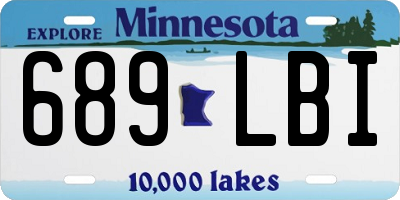 MN license plate 689LBI