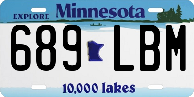 MN license plate 689LBM