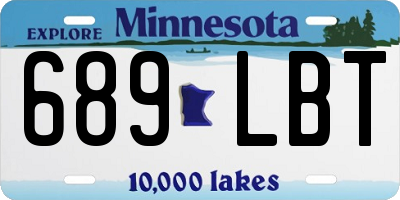 MN license plate 689LBT
