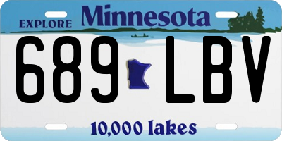 MN license plate 689LBV