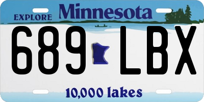 MN license plate 689LBX