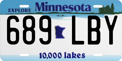 MN license plate 689LBY