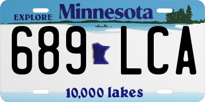 MN license plate 689LCA