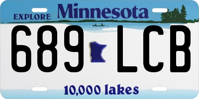 MN license plate 689LCB