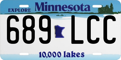 MN license plate 689LCC