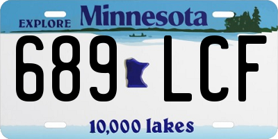 MN license plate 689LCF