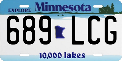 MN license plate 689LCG