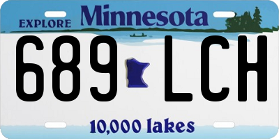 MN license plate 689LCH