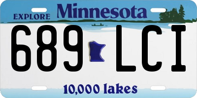 MN license plate 689LCI